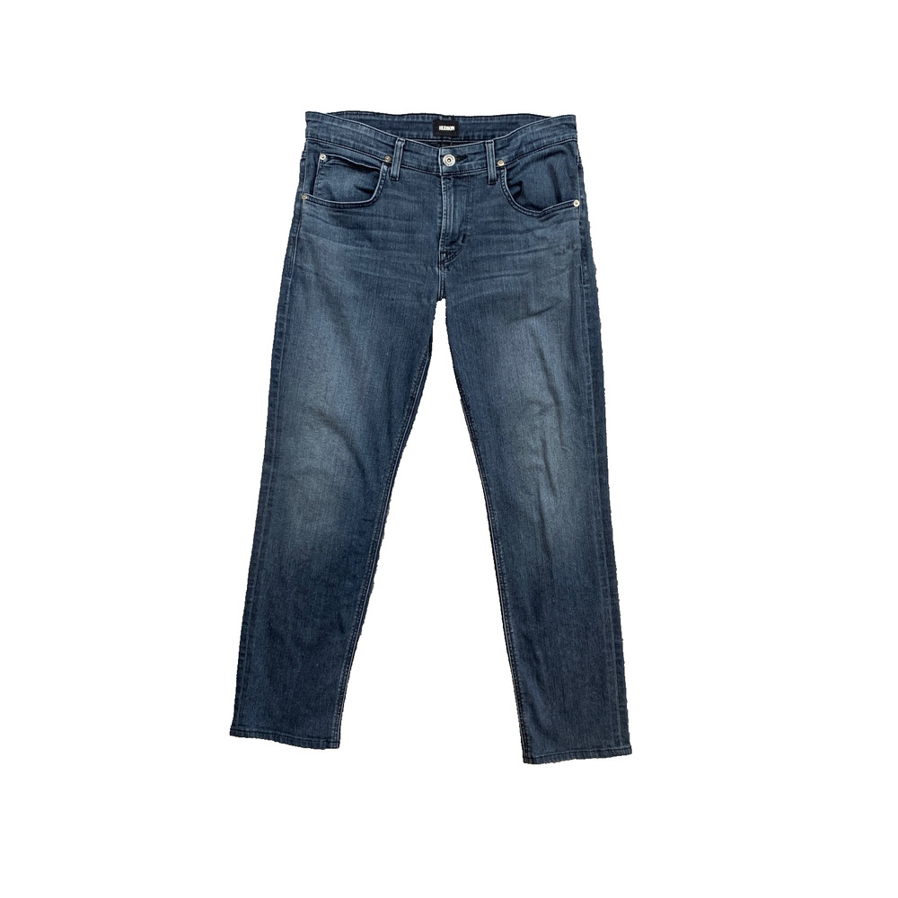 Hudson Jeans Mens 34 Denim Blake Slim Straight Zip Fly Stretch Rayon Blend